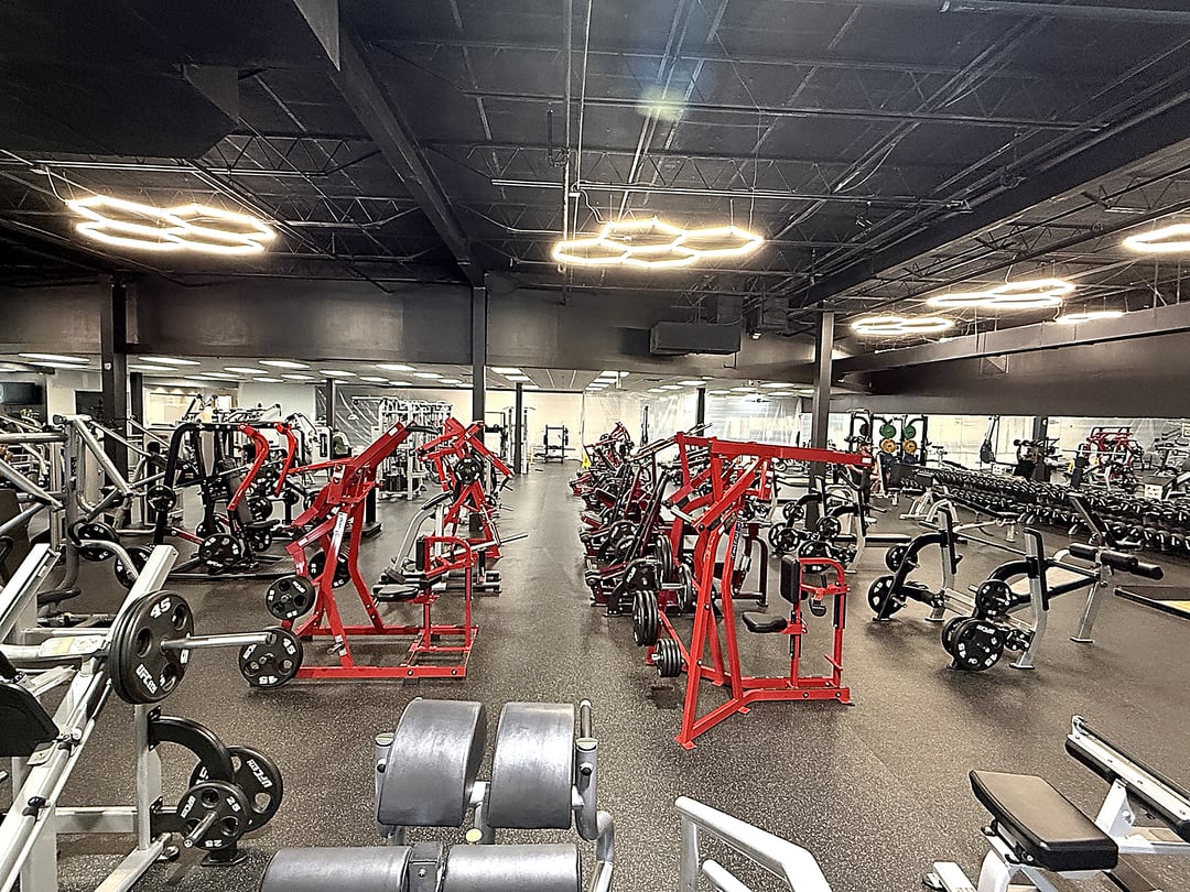 Cardio equipment on the training floor